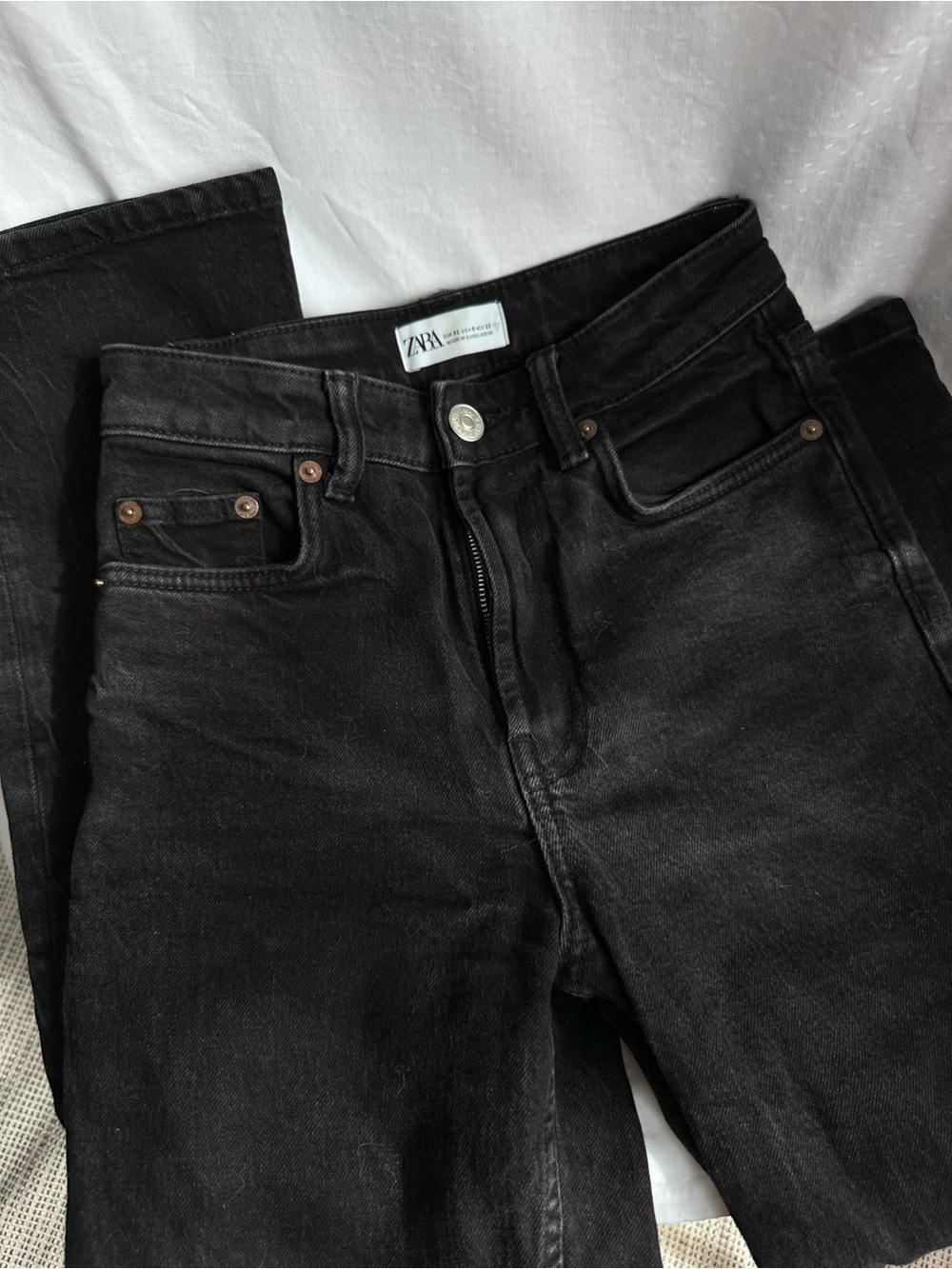 Zara high waist straight jeans size 0